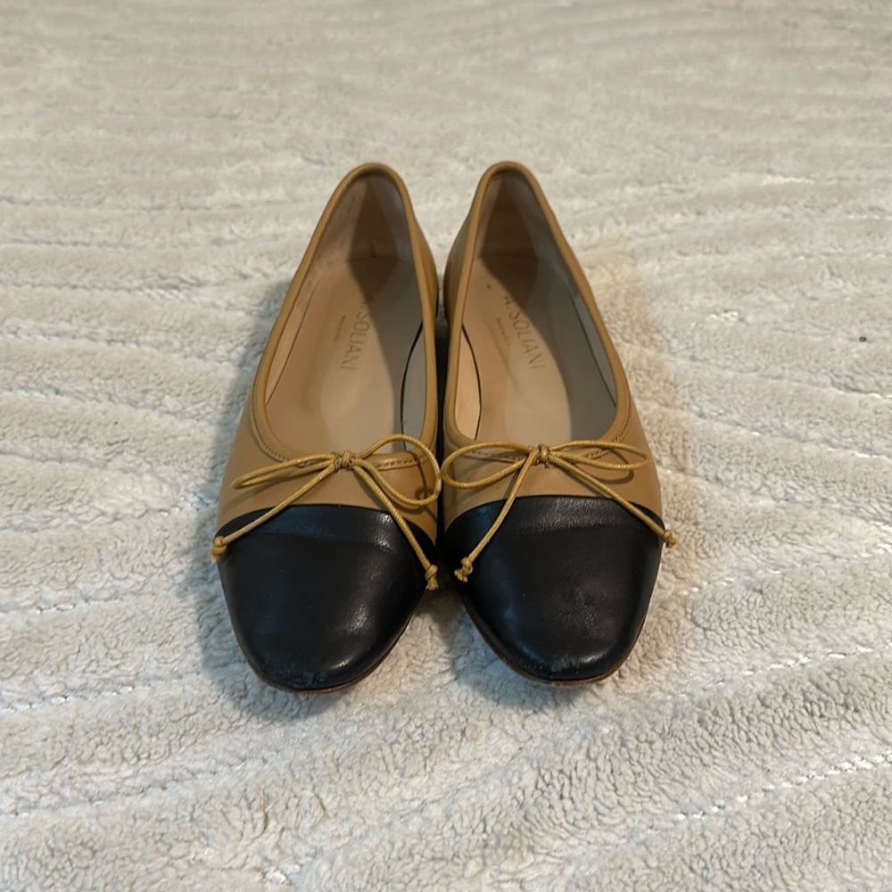 A.Soliani Como Honey / Black Flats